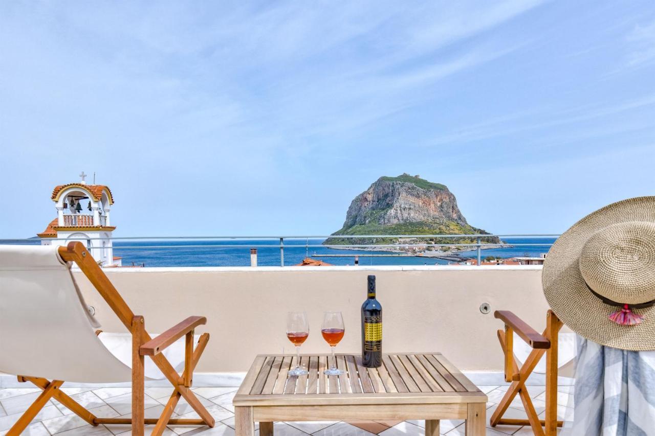Monemvasia Modern Flat With Panoramic Sea View Buitenkant foto