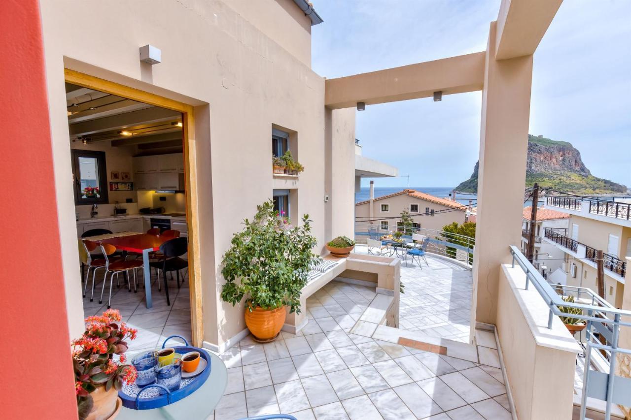 Monemvasia Modern Flat With Panoramic Sea View Buitenkant foto